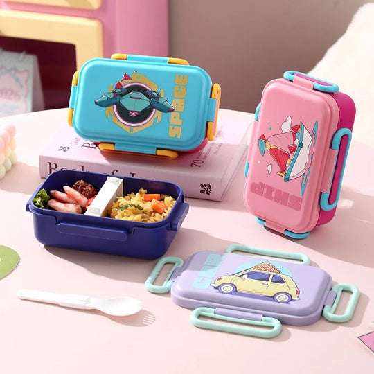 Cutie de prânz Bento cu tacâmuri integrate pentru femei și bărbați 1