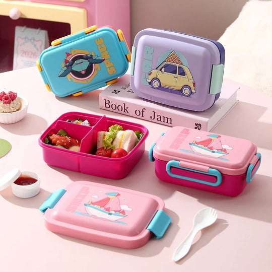 Cutie de prânz Bento cu tacâmuri integrate pentru femei și bărbați 2