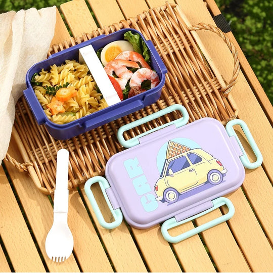 Cutie de prânz Bento cu tacâmuri integrate pentru femei și bărbați 4