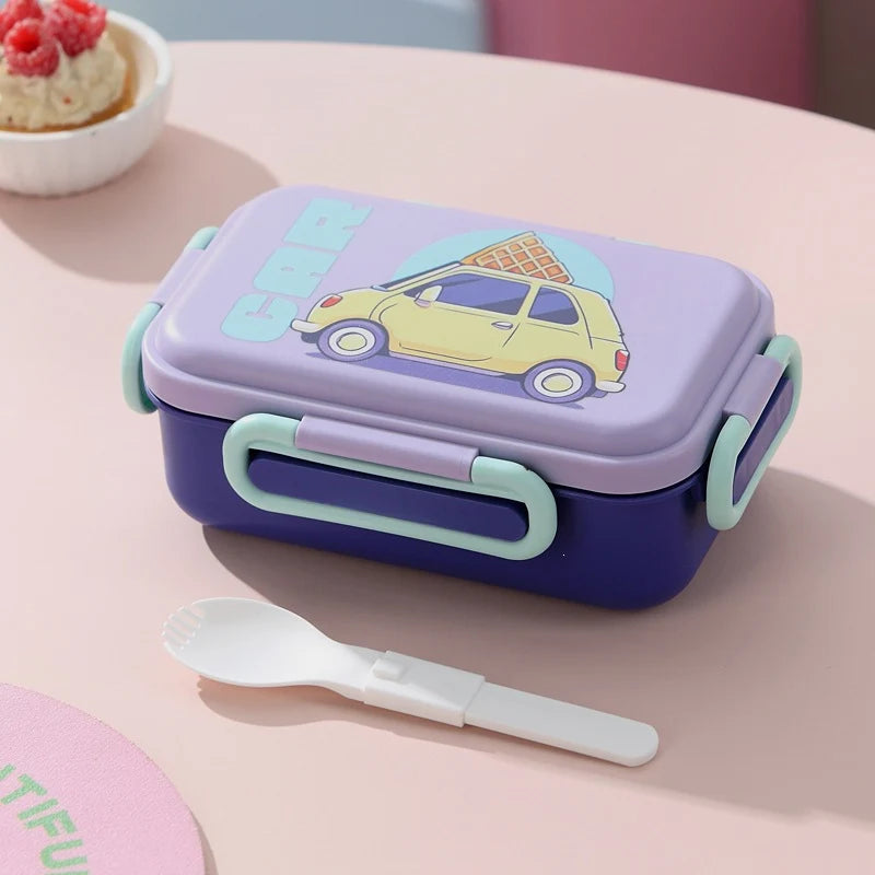 Cutie de prânz Bento cu tacâmuri integrate pentru femei și bărbați 7