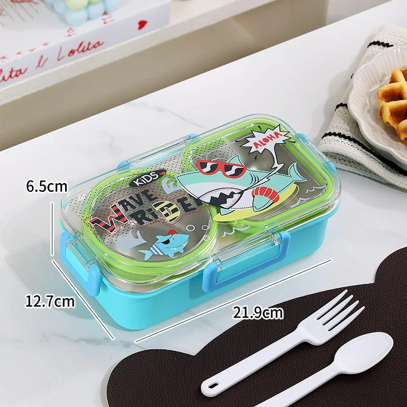 Cutie de prânz Bento pentru copii cu design în formă de rechin 0