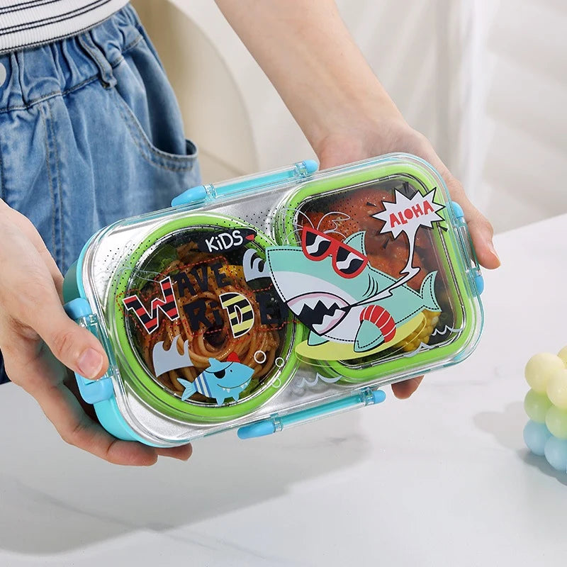 Cutie de prânz Bento pentru copii cu design în formă de rechin 1