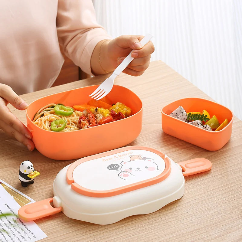 Cutie de prânz Bento pentru copii cu design ursuleț 3