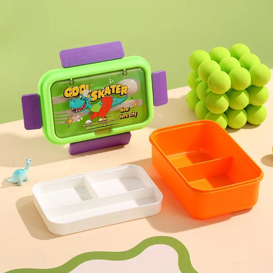 Cutie de prânz cu compartimente separate și design tematic pentru copii 0