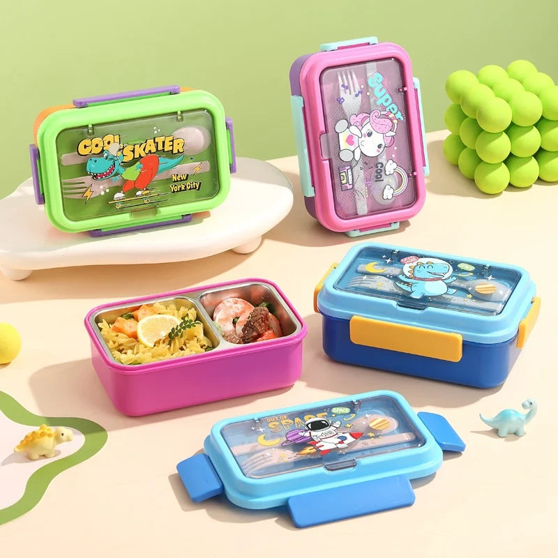 Cutie de prânz cu compartimente separate și design tematic pentru copii 1