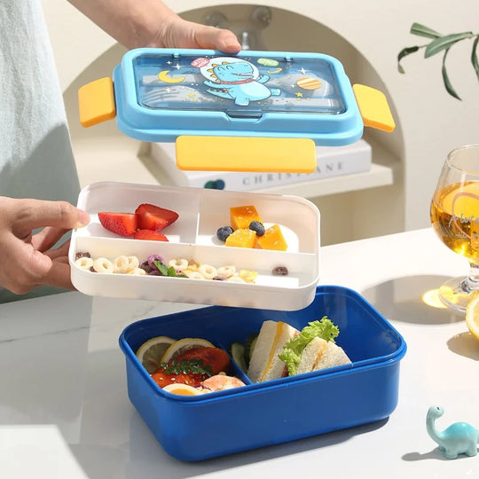 Cutie de prânz cu compartimente separate și design tematic pentru copii 3