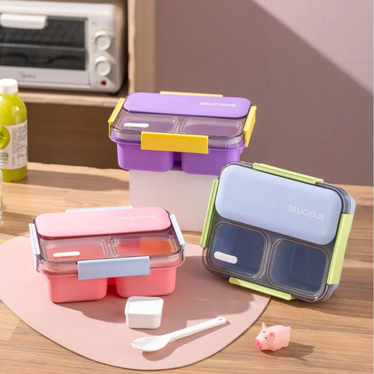 Cutie de prânz izolată cu compartimente multiple pentru organizare practică 2