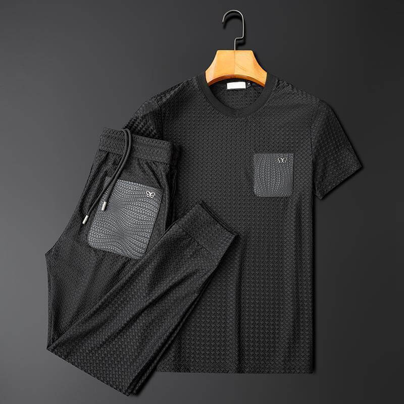 Heren Vrijetijdsset Comfortabel Polyester T-shirt en Broek 6