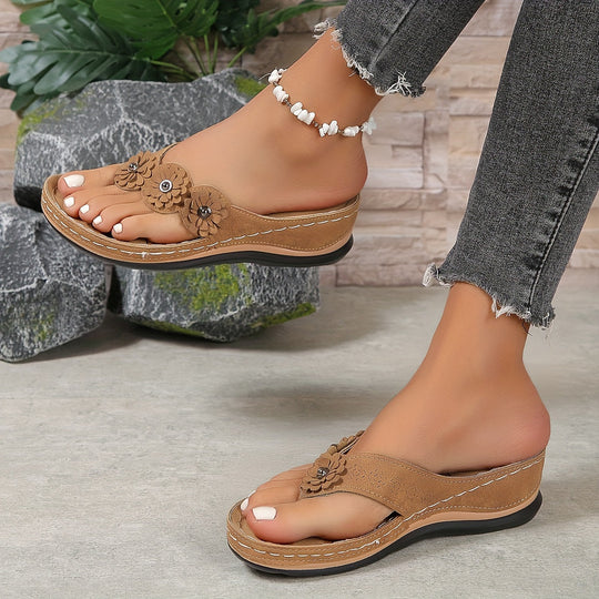 Dames Comfort Sandalen Open Teen Vegan Leer 1