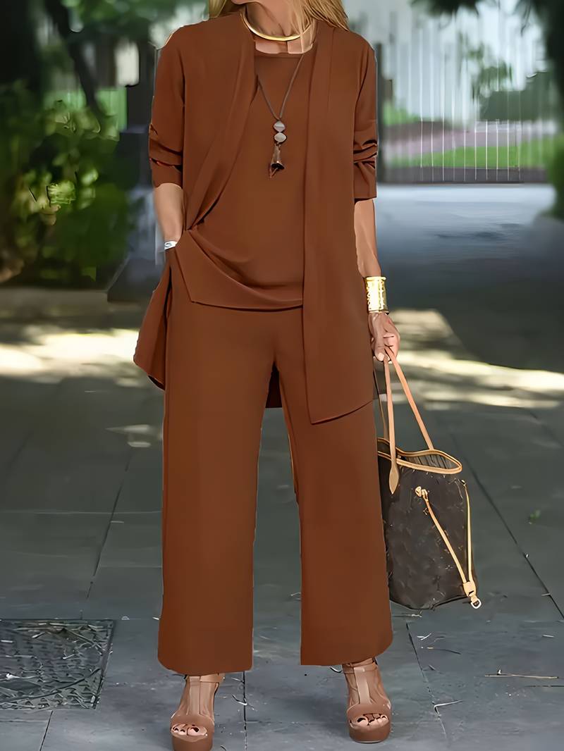 Dames Driedelige Set Broekpak Casual Comfort 6