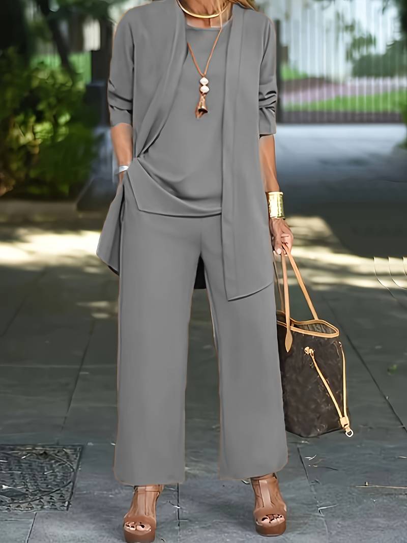 Dames Driedelige Set Broekpak Casual Comfort 7