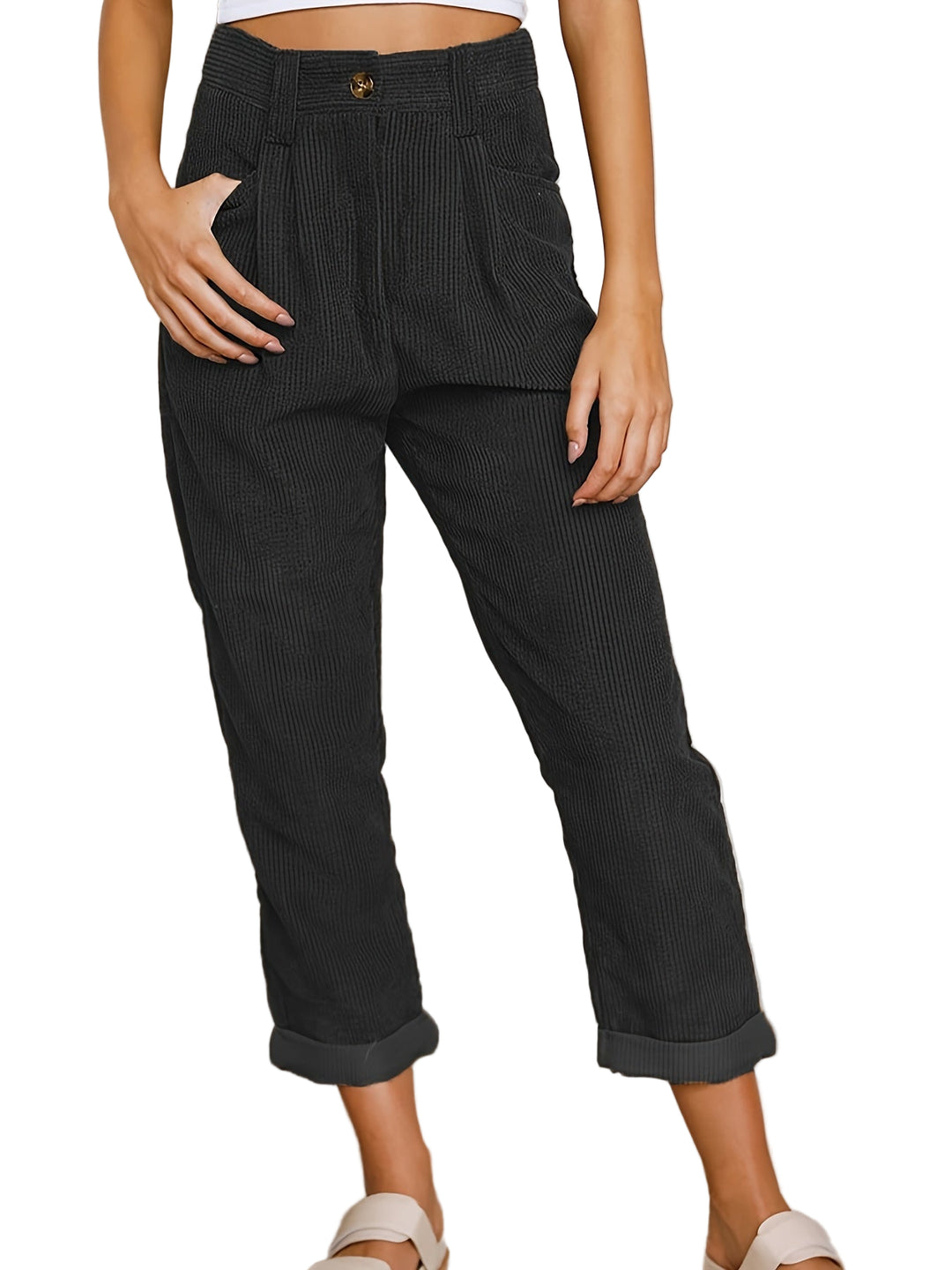 Dames Hoge Taille Broek Casual Comfort 0