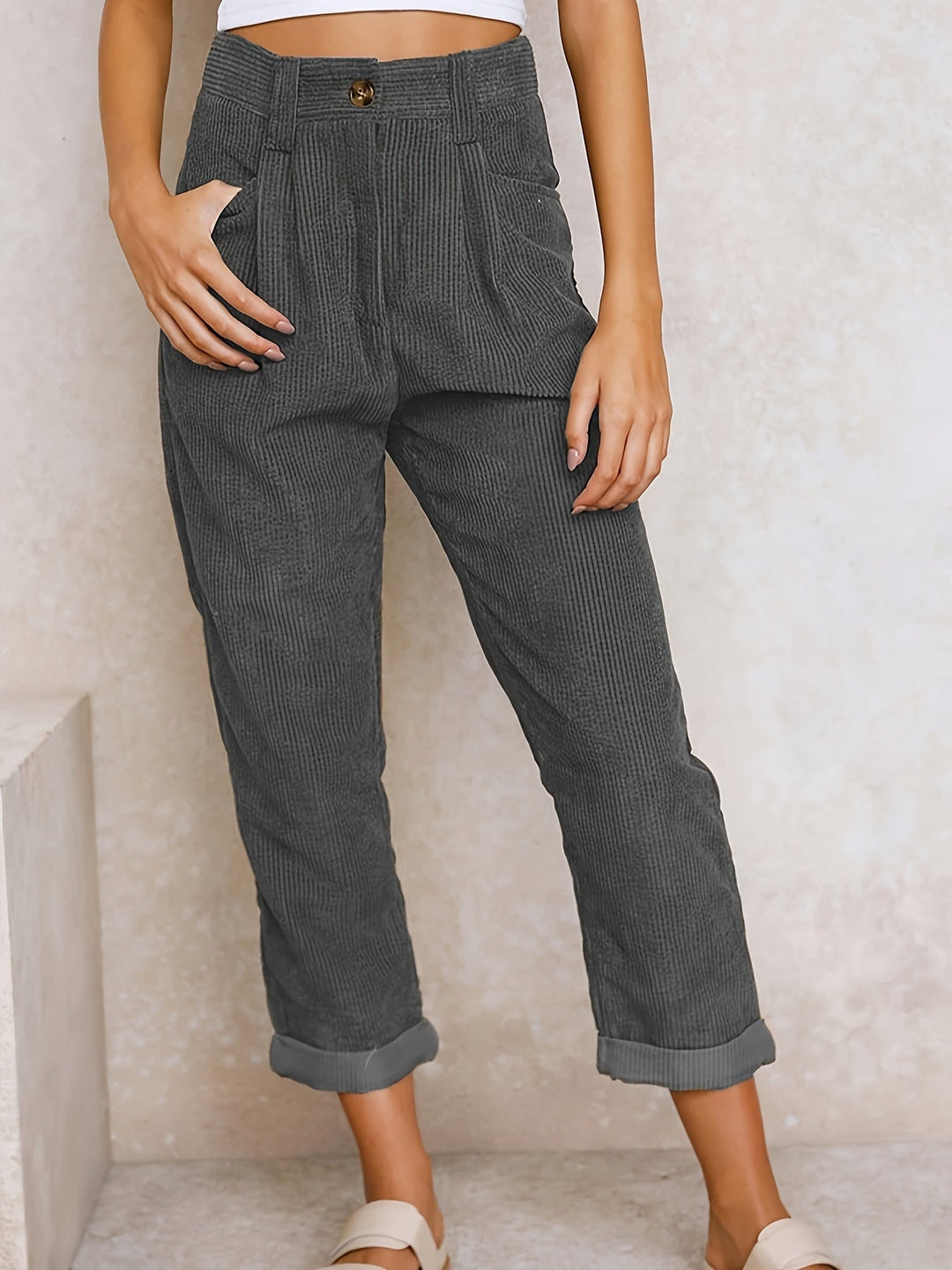 Dames Hoge Taille Broek Casual Comfort 1