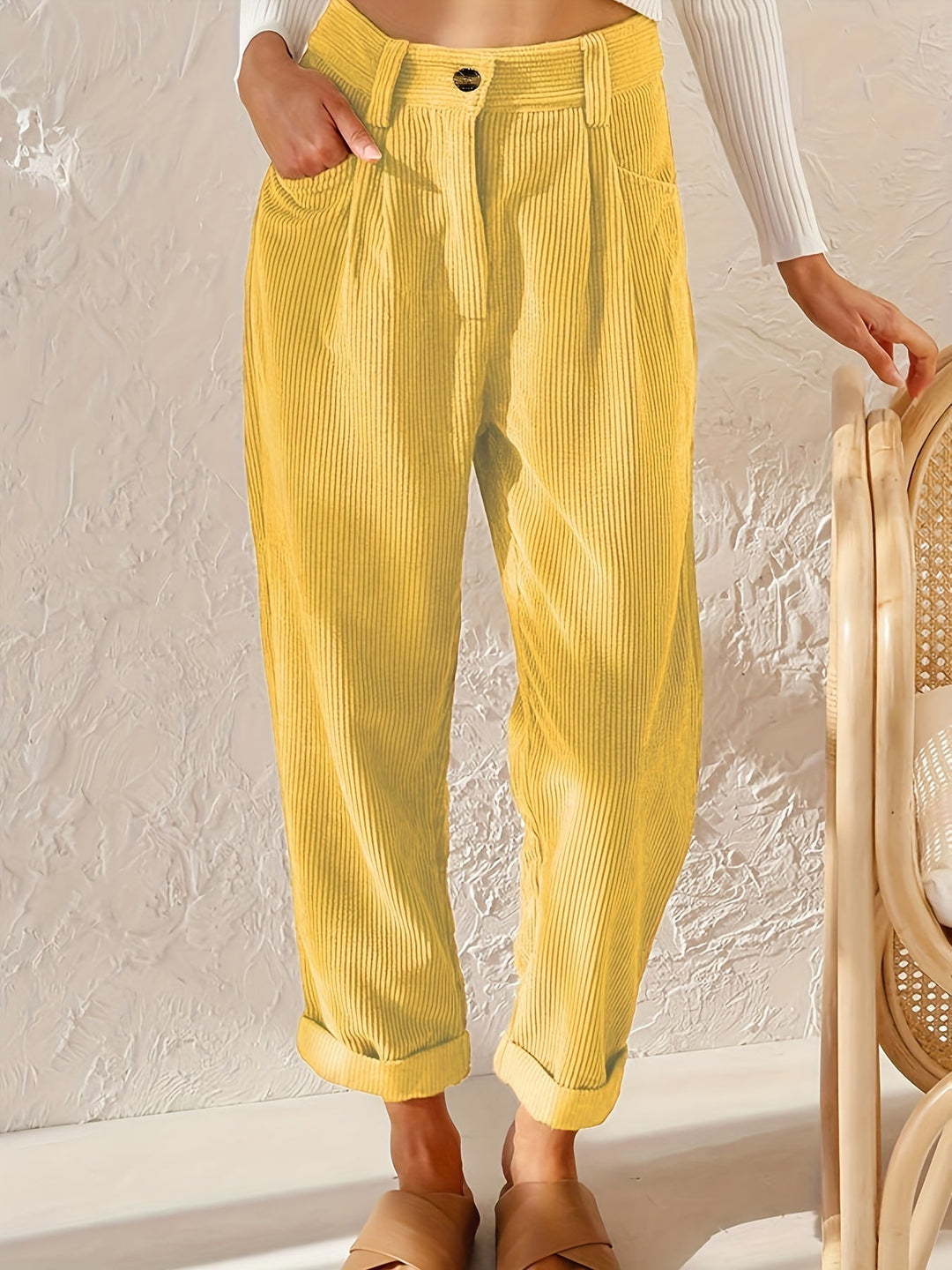 Dames Hoge Taille Broek Casual Comfort 8