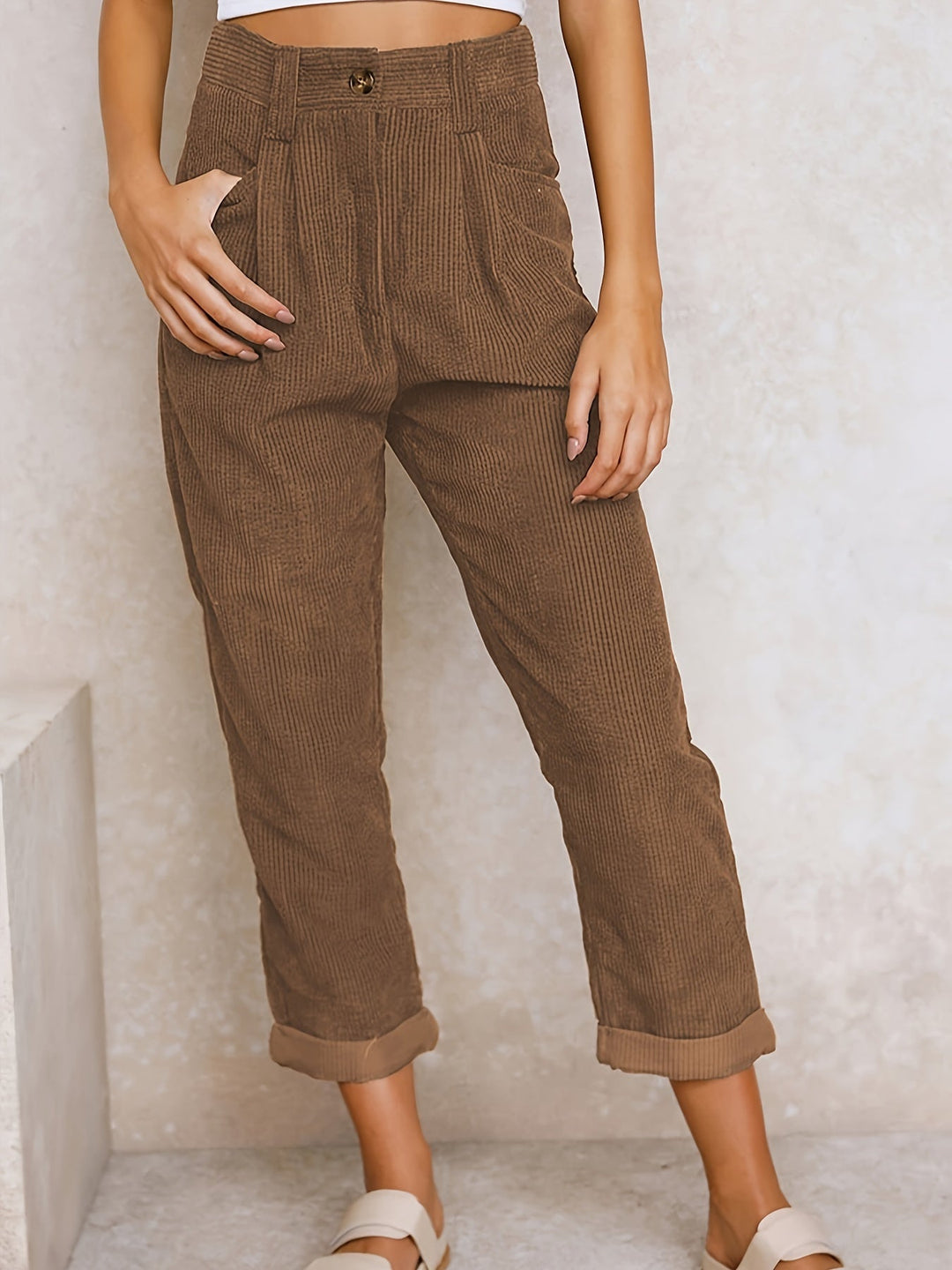 Dames Hoge Taille Broek Casual Comfort 9