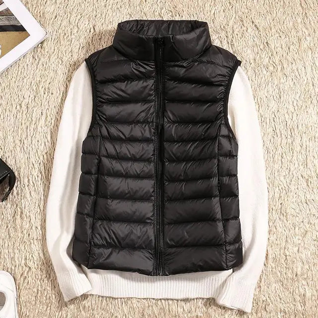Dames Lichtgewicht Donsvest Casual Polyester 1