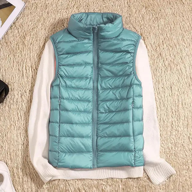 Dames Lichtgewicht Donsvest Casual Polyester 3