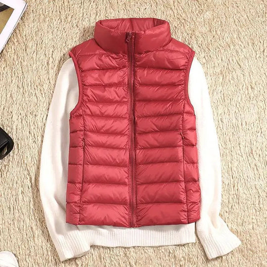 Dames Lichtgewicht Donsvest Casual Polyester 7