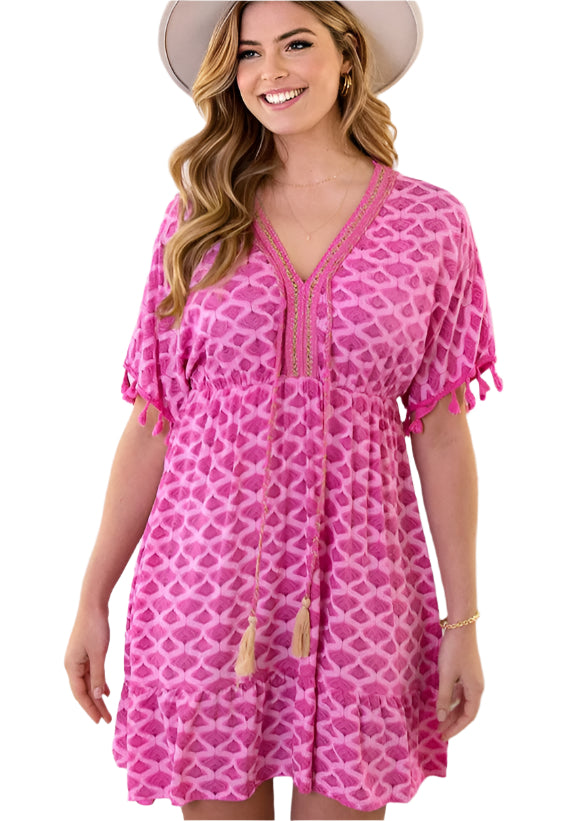 Dames Midi Jurk Boho Chic Ademend Losse Pasvorm 0
