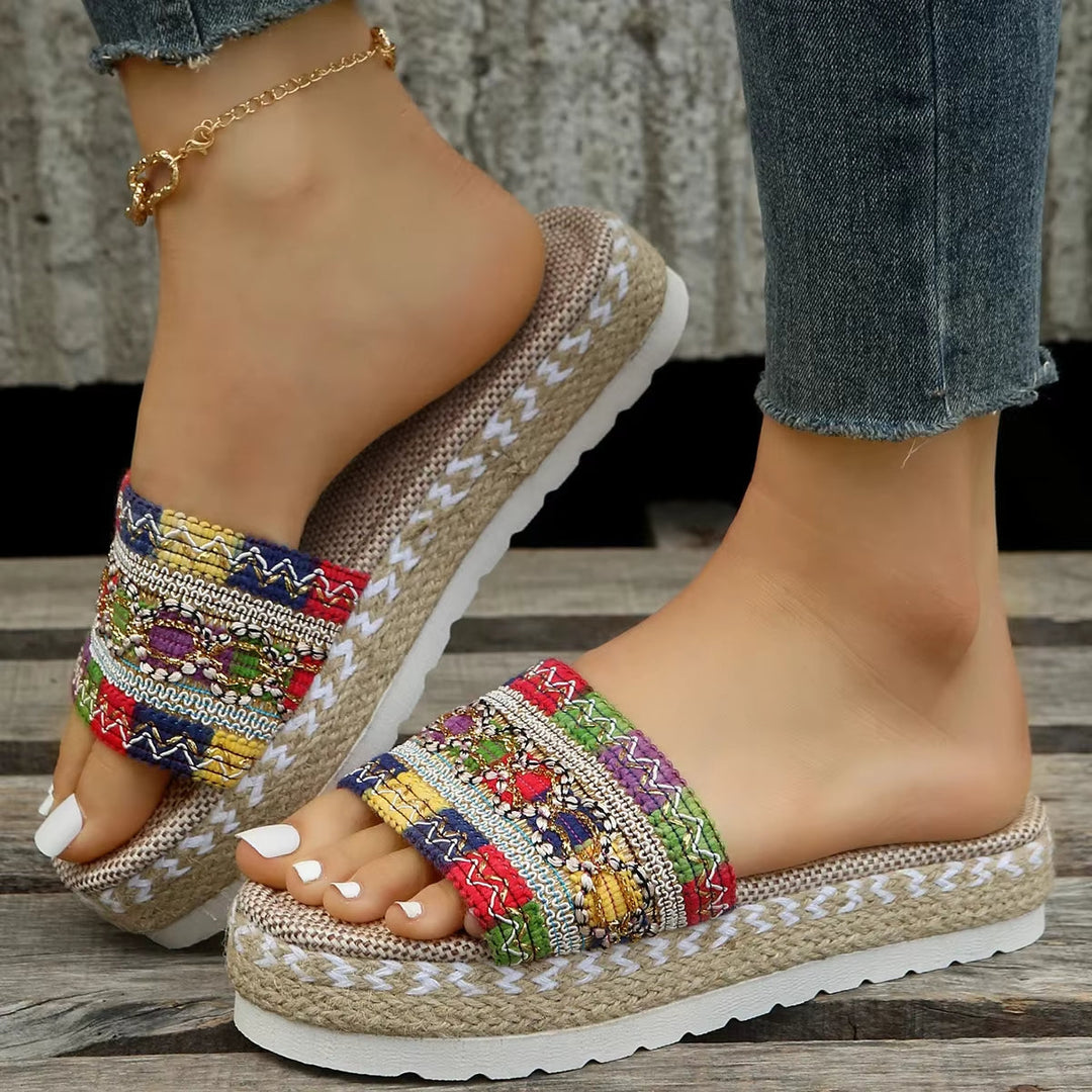 Dames Sandalen Geweven Comfort Lichtgewicht Ergonomisch 3