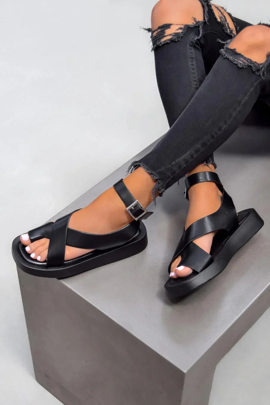 Dames Sandalen Gladiator Met Dikke Zool Synthetisch 4