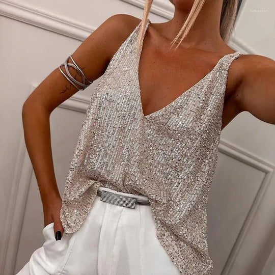 Dames Top met Pailletten en Glamour 2