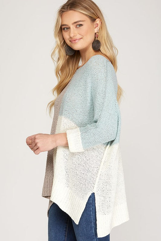 Dames Truien Kleurblok Gebreid Casual Materiaal 1