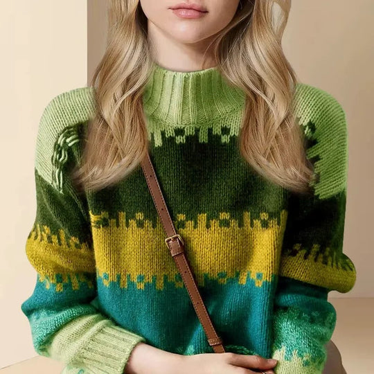 Dames Turtleneck Trui Pixel Gebreid 1