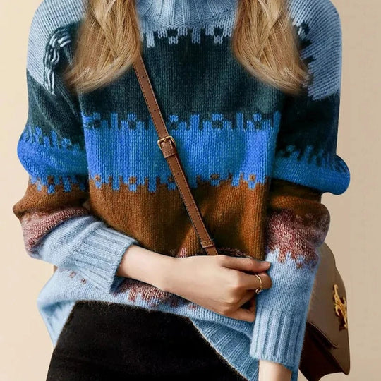 Dames Turtleneck Trui Pixel Gebreid 2