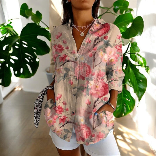 Dames Vintage Blouse Met Tijdloos Design en Ademend Materiaal 10