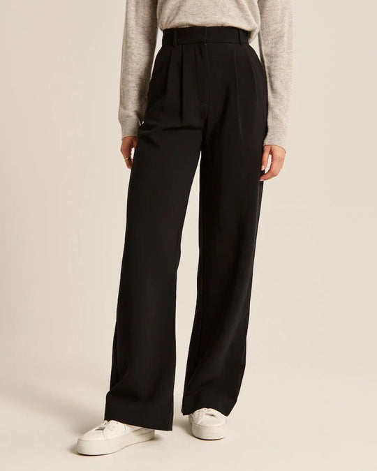 Dames Wijd Uitlopende Broek Getailleerd Polyester 1
