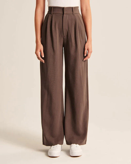 Dames Wijd Uitlopende Broek Getailleerd Polyester 10