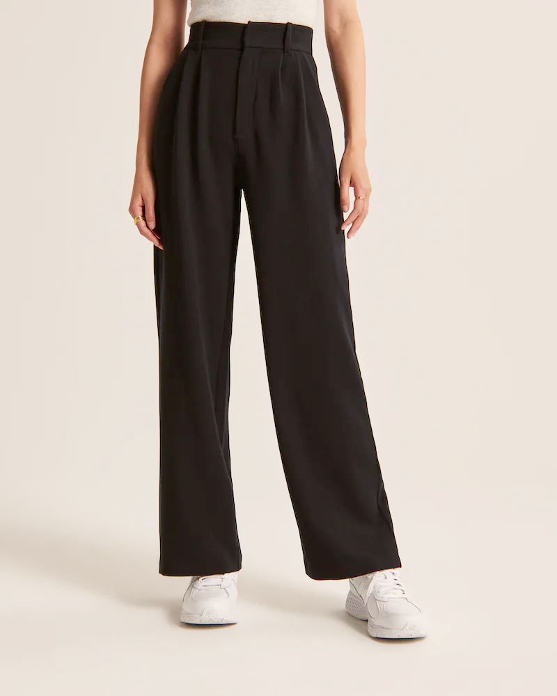 Dames Wijd Uitlopende Broek Getailleerd Polyester 11