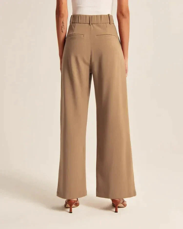 Dames Wijd Uitlopende Broek Getailleerd Polyester 5