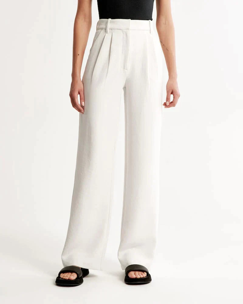 Dames Wijd Uitlopende Broek Getailleerd Polyester 6