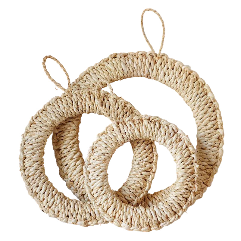 Decor de perete din fibre naturale lucrat manual pentru interior 0