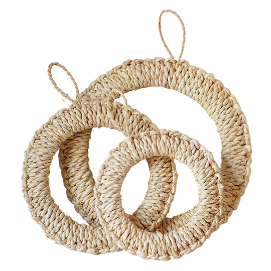 Decor de perete din fibre naturale lucrat manual pentru interior 0