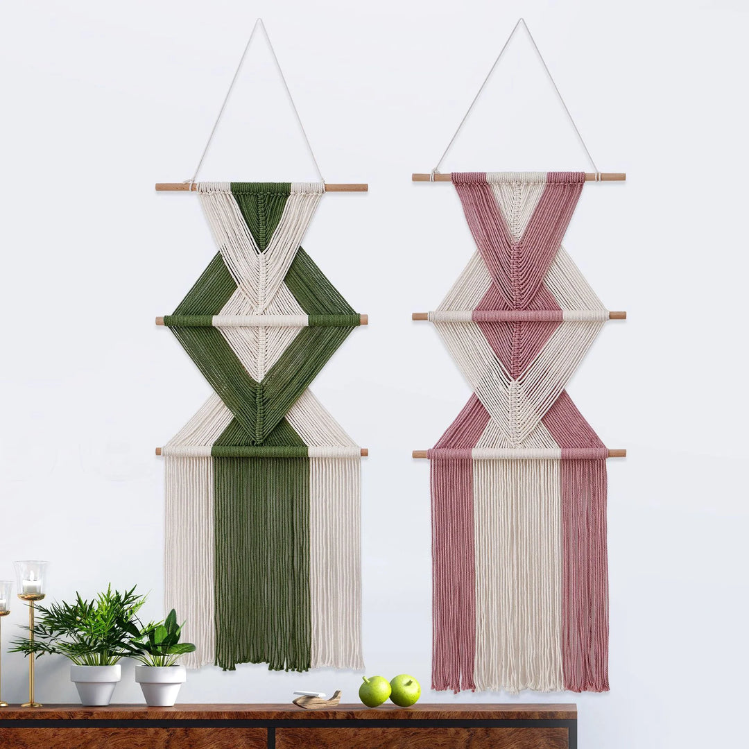 Decor de perete macramé pentru casă stil boem 3