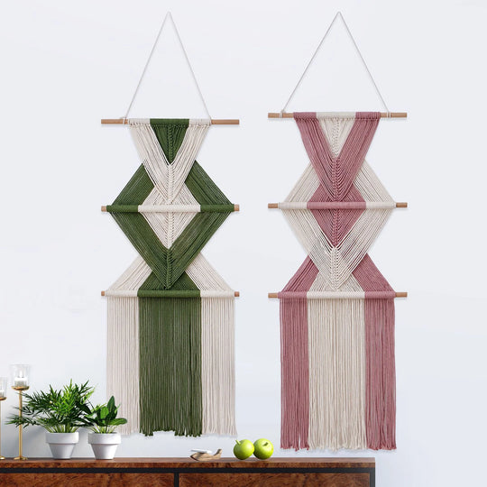 Decor de perete macramé pentru casă stil boem 3