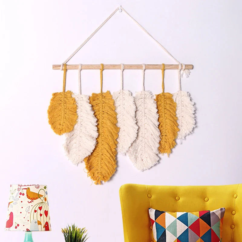 Decorațiune Murală cu Frunze Macrame pentru Interior 2
