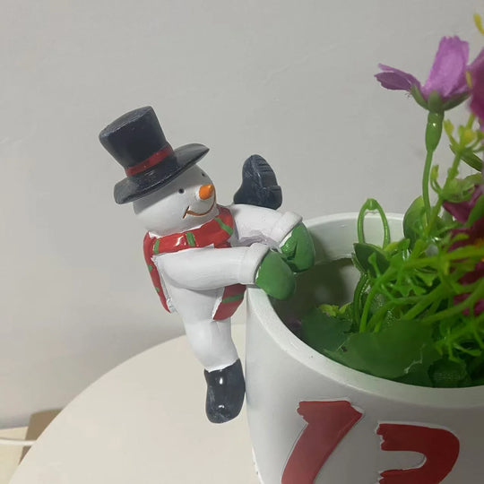 Decorațiune cu Om de Zăpadă pentru Plante Interioare și Exterioare 0