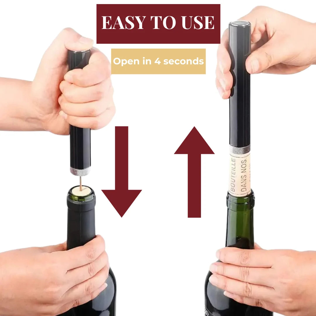 Deschizător de vin cu presiune pentru bărbați și femei, design ergonomic modern 1