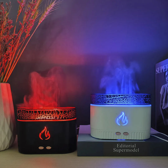 Difuzor aromaterapie cu efect lampă lava pentru ambient relaxant 4