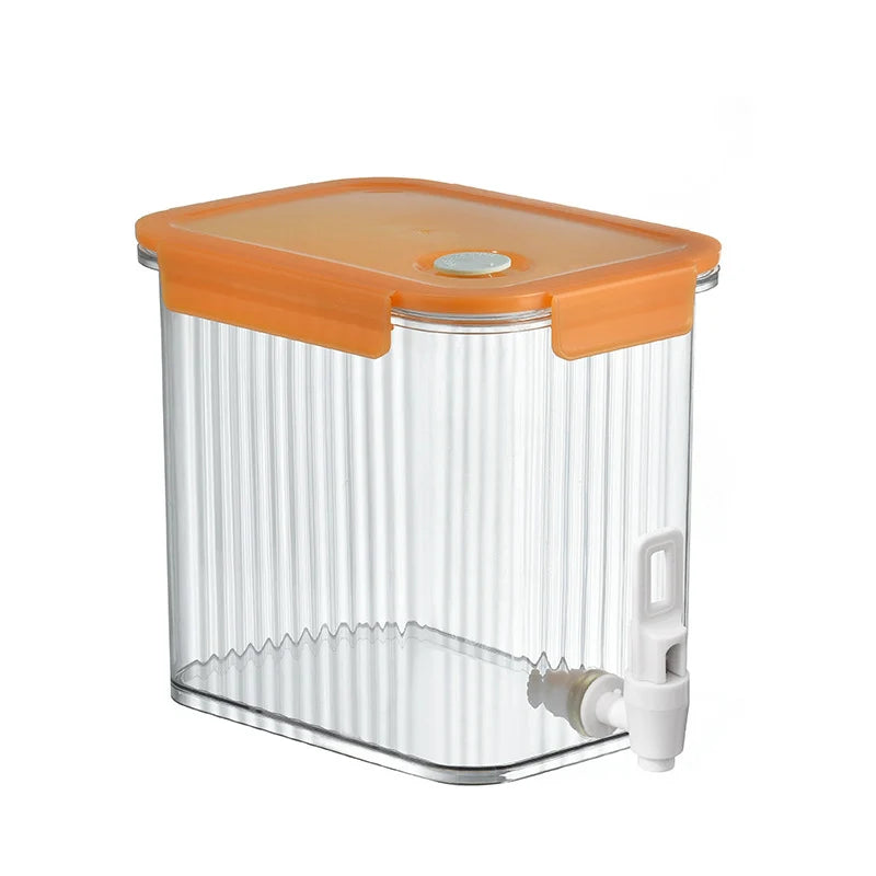 Dozator de băuturi transparent cu robinet și capac etanș pentru uz casnic 8