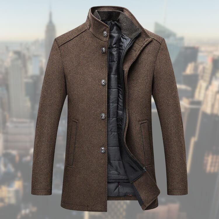 Herre Vinterjakke med Vest Elegant Design Komfortabelt Materiale-1