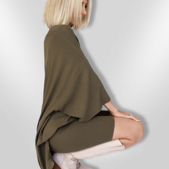 Ensemble Femme Décontracté Tissu Doux Haut Oversized Short Casual 4