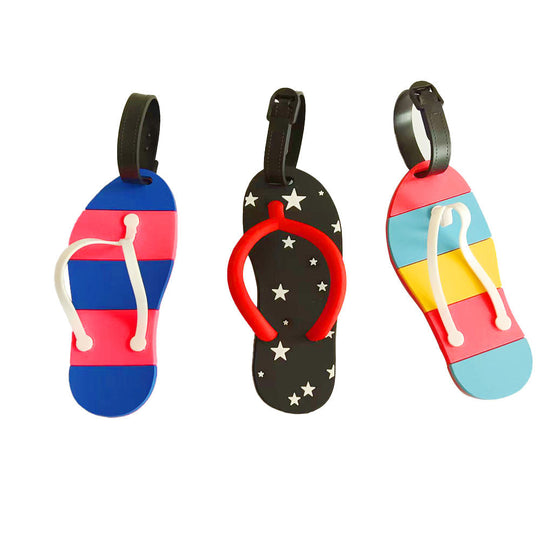 Etichetă de bagaj unisex cu design creativ flip-flop 2