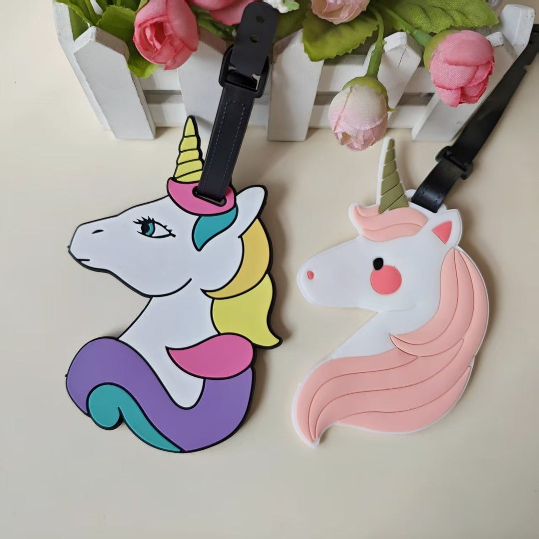 Etichetă de bagaj unisex cu design jucăuș de unicorn 2