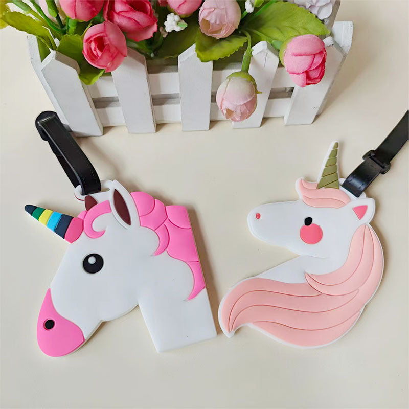 Etichetă de bagaj unisex cu design jucăuș de unicorn 3