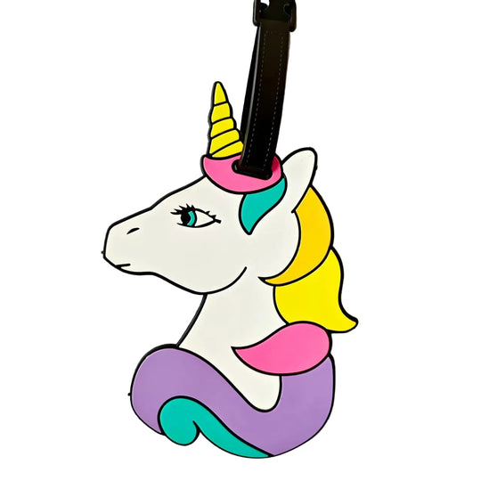 Etichetă de bagaj unisex cu design jucăuș de unicorn 5